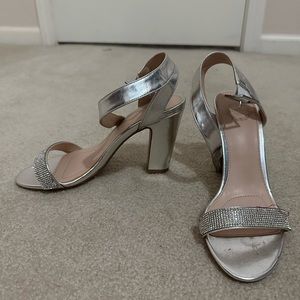 Silver high heels